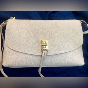 Rebecca Minkoff Soft White Leather Crossbody | Outside Pocket Both Sides